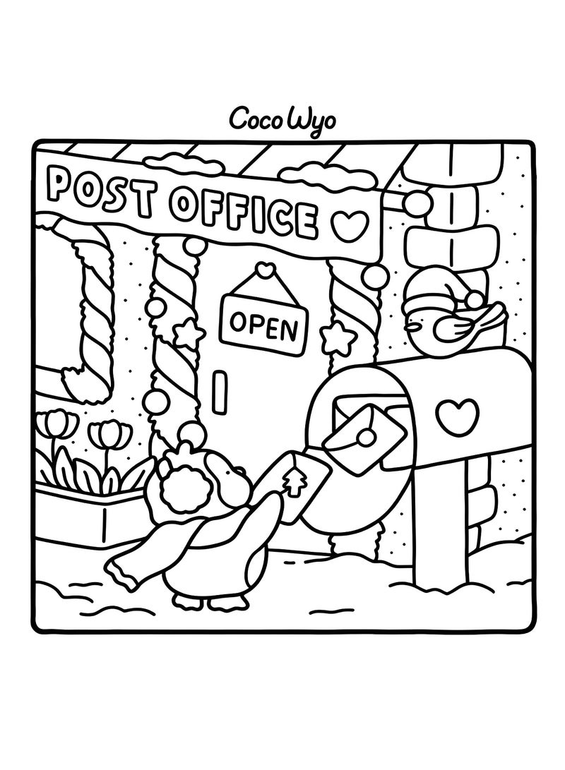 Coco Wyo Comfy Days Coloring Book for Adults, Hygge Slow Living Art, Stress Relief and Relaxation, Single Sided Thick Paper - Image 5
